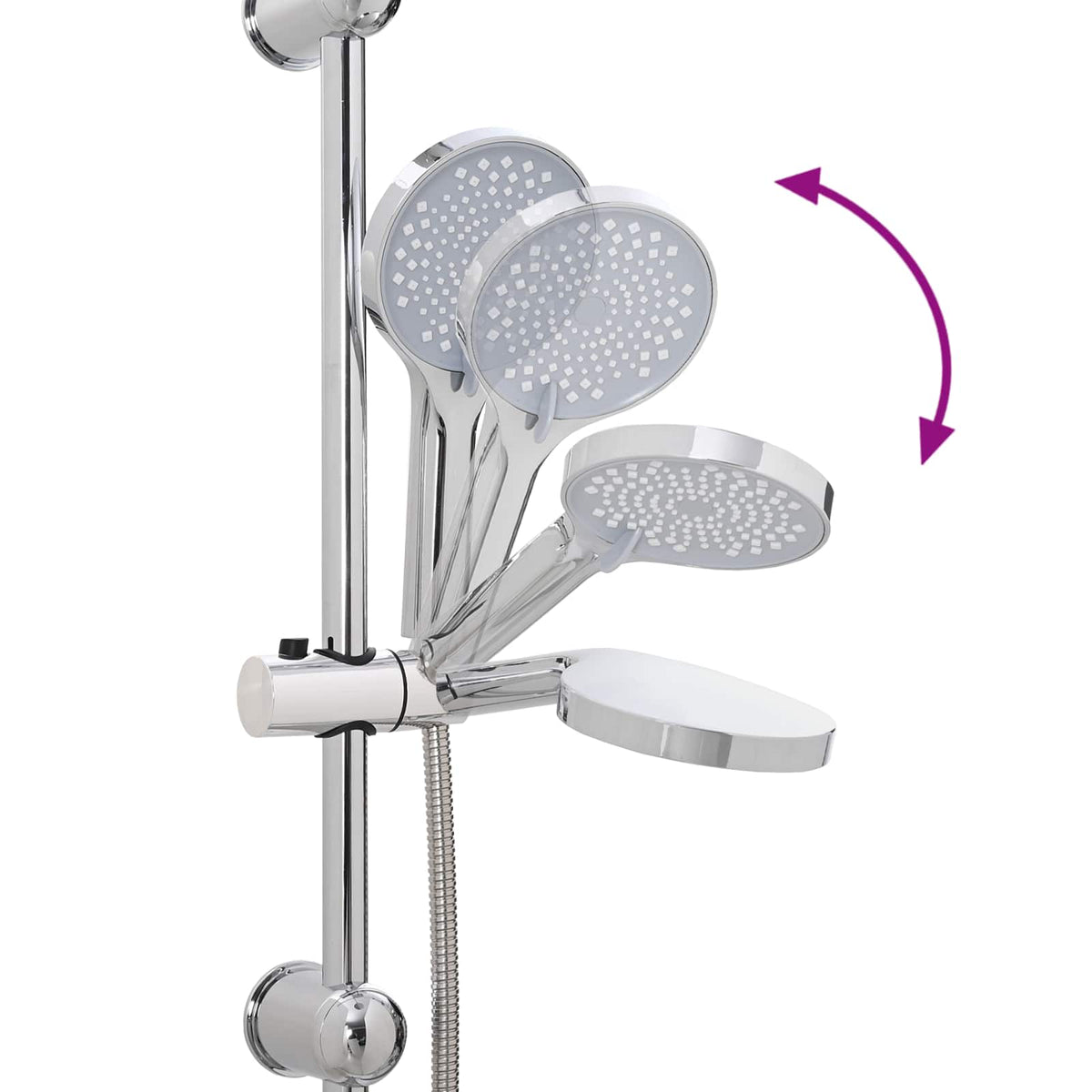 vidaXL Shower System Silver 47 x 20 x 95 cm Stainless Steel