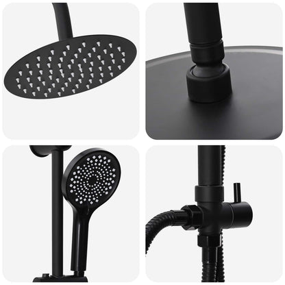 vidaXL Shower System Black 47 x 20 x 95 cm Stainless Steel