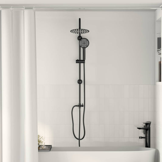 vidaXL Shower System Manual Black 45 x 20 x 96 cm Brass,Sus201 and ABS