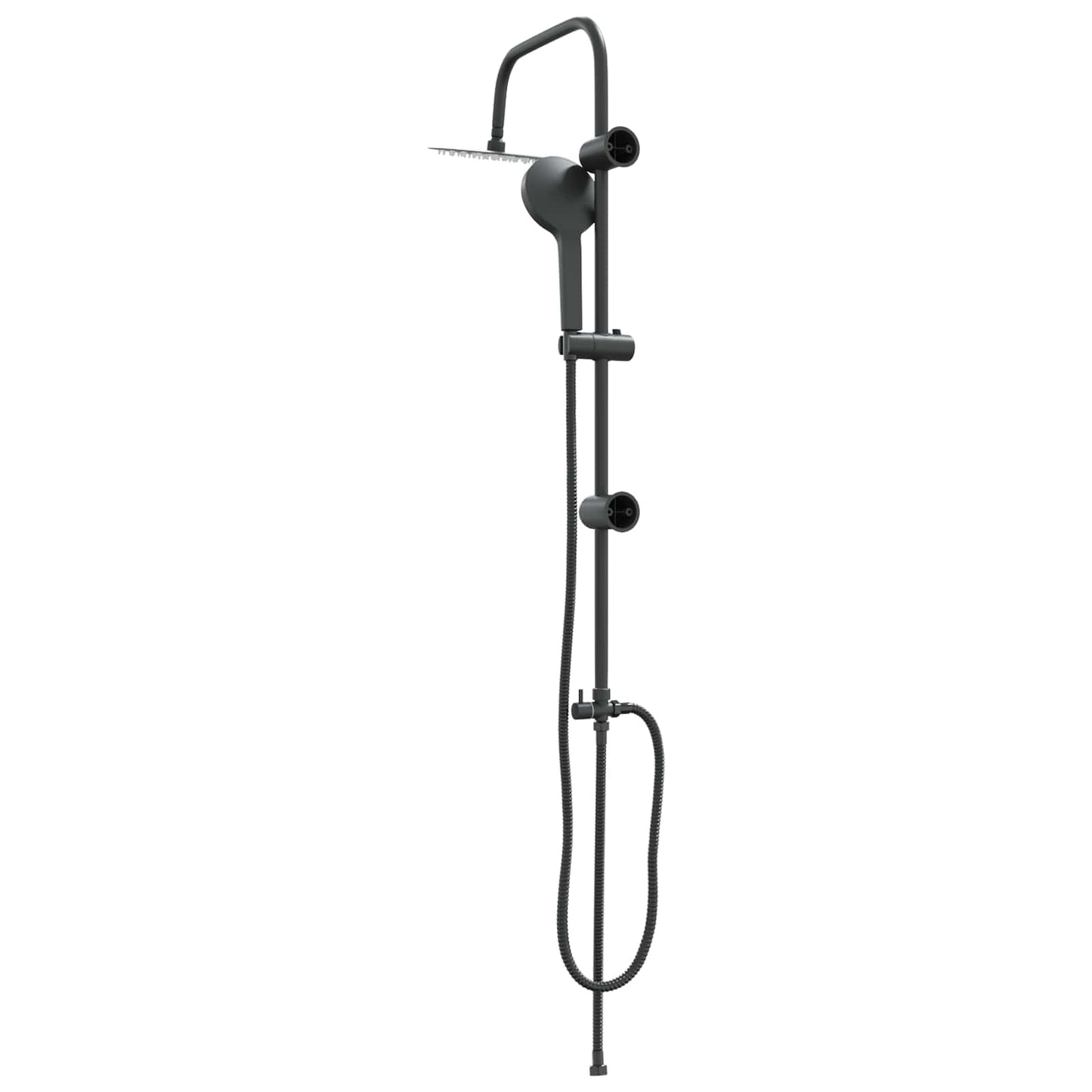 vidaXL Shower System Black 47 x 20 x 95 cm Stainless Steel