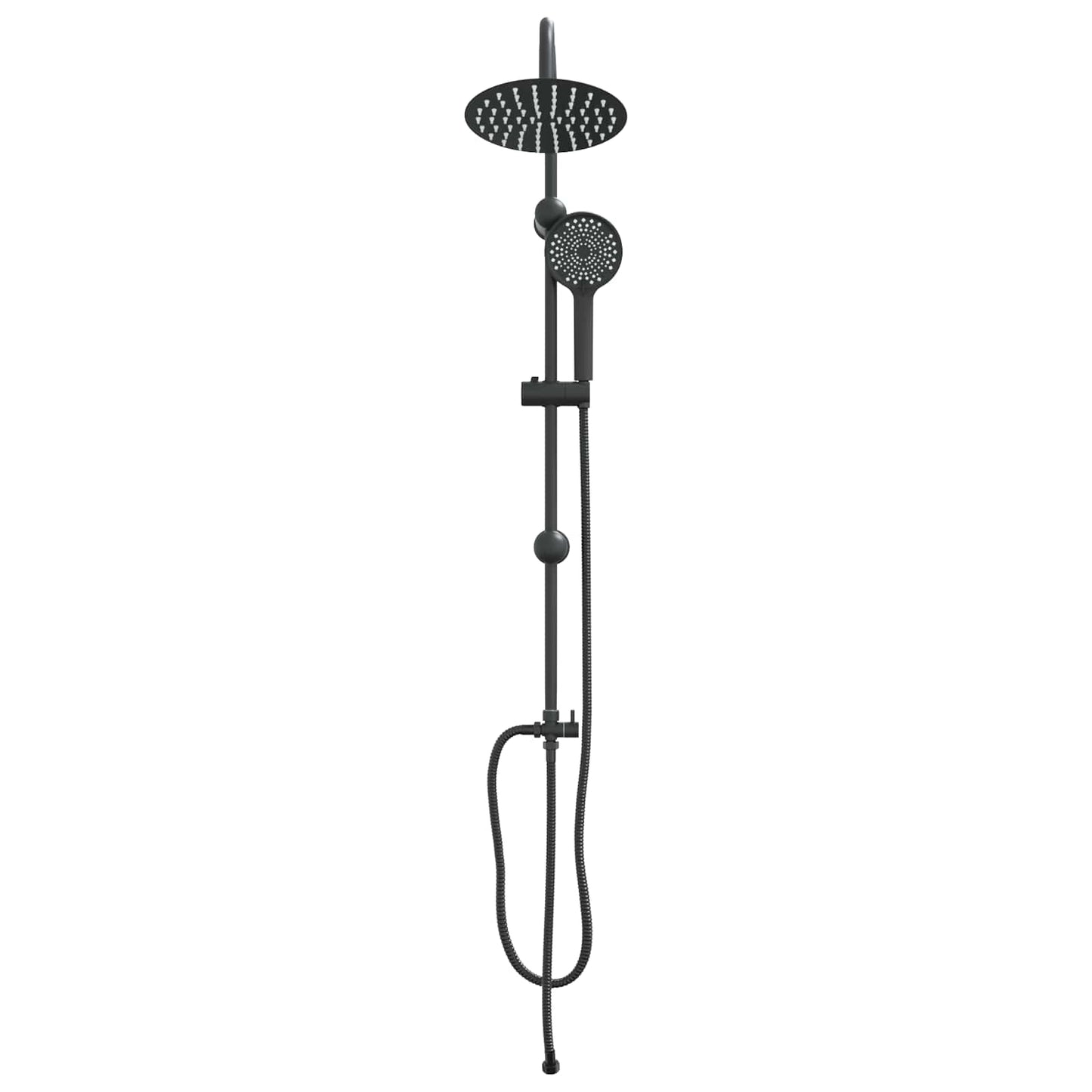 vidaXL Shower System Black 47 x 20 x 95 cm Stainless Steel