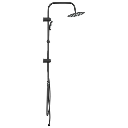vidaXL Shower System Black 47 x 20 x 95 cm Stainless Steel