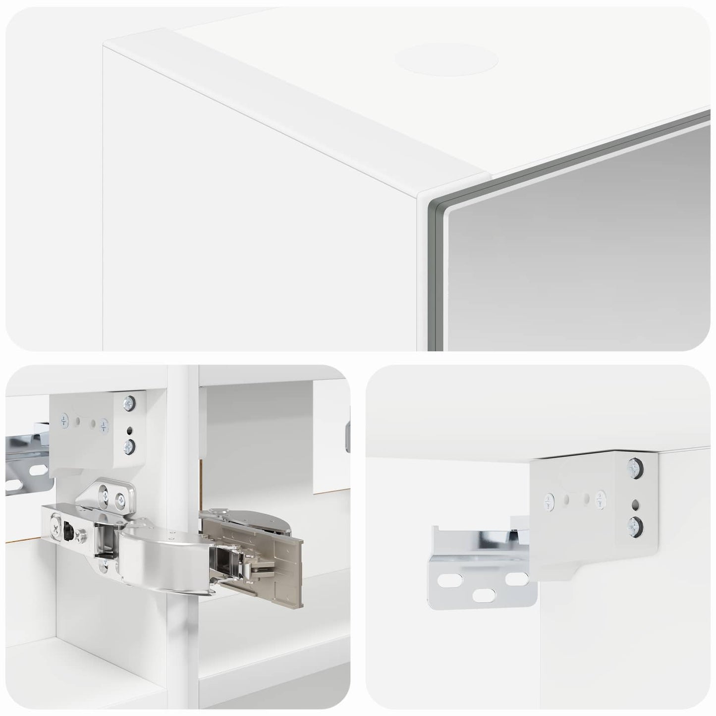 vidaXL Bathroom Mirror Cabinet White 30 x 10.5 x 50 cm Engineered wood