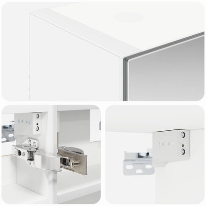 vidaXL Bathroom Mirror Cabinet White 30 x 10.5 x 50 cm Engineered wood