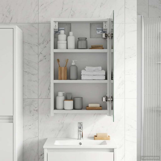 vidaXL Bathroom Mirror Cabinet White 30 x 10.5 x 50 cm Engineered wood