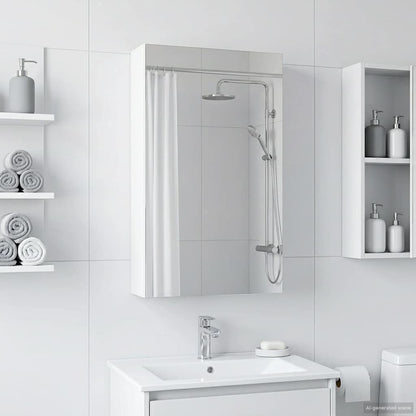 vidaXL Bathroom Mirror Cabinet White 30 x 10.5 x 50 cm Engineered wood