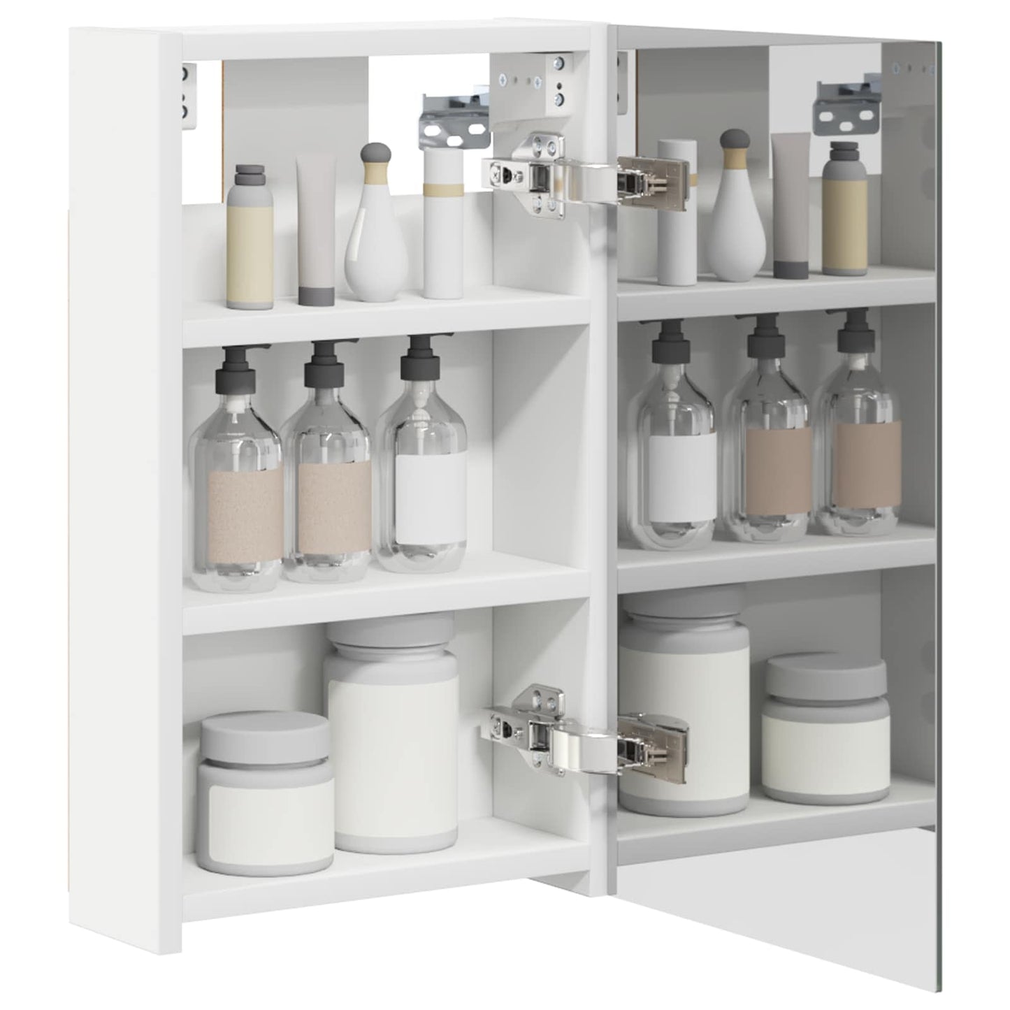 vidaXL Bathroom Mirror Cabinet White 30 x 10.5 x 50 cm Engineered wood
