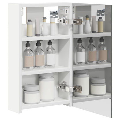 vidaXL Bathroom Mirror Cabinet White 30 x 10.5 x 50 cm Engineered wood