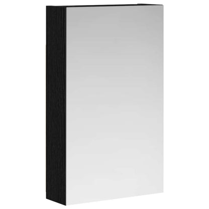 vidaXL Bathroom Mirror Cabinet with Shelf Black Oak 30 x 10.5 x 50 cm