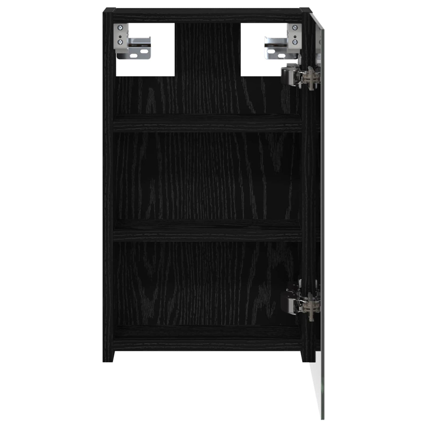 vidaXL Bathroom Mirror Cabinet with Shelf Black Oak 30 x 10.5 x 50 cm