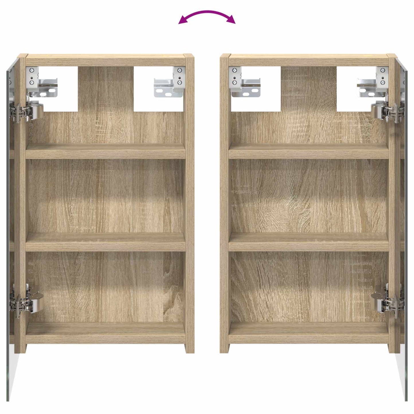 vidaXL Bathroom Mirror Cabinet with Shelf Sonoma Oak 30 x 10.5 x 50 cm
