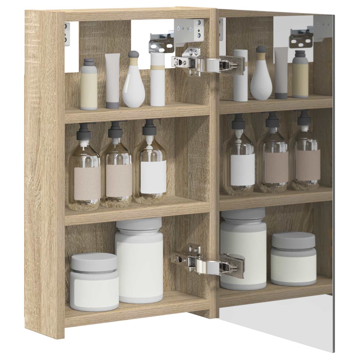 vidaXL Bathroom Mirror Cabinet with Shelf Sonoma Oak 30 x 10.5 x 50 cm