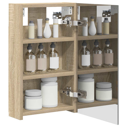 vidaXL Bathroom Mirror Cabinet with Shelf Sonoma Oak 30 x 10.5 x 50 cm