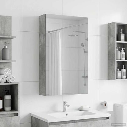 vidaXL Bathroom Mirror Cabinet Concrete Grey 30 x 10.5 x 50 cm