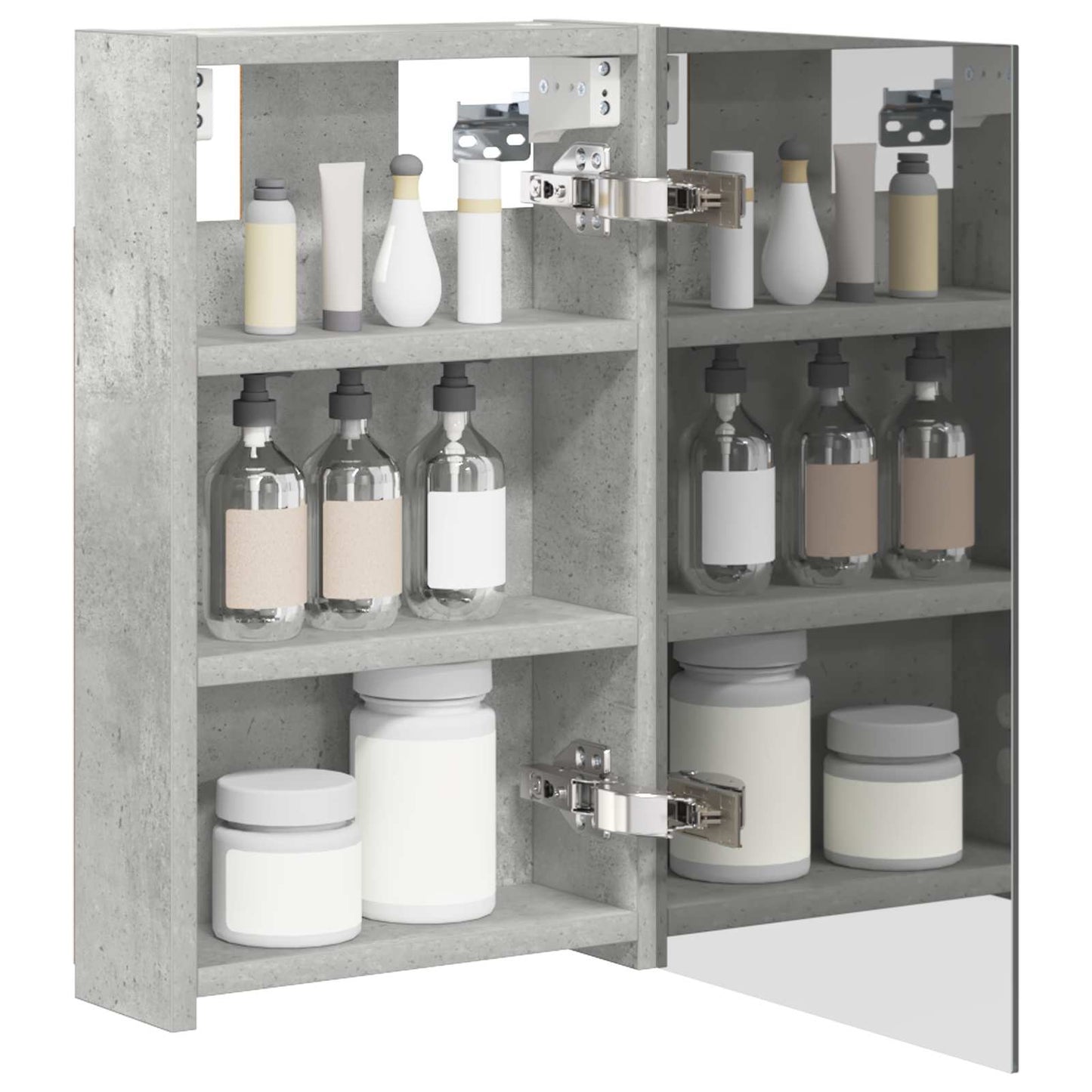 vidaXL Bathroom Mirror Cabinet Concrete Grey 30 x 10.5 x 50 cm