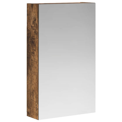 vidaXL Bathroom Mirror Cabinet with Shelf Smoked Oak 30 x 10.5 x 50 cm