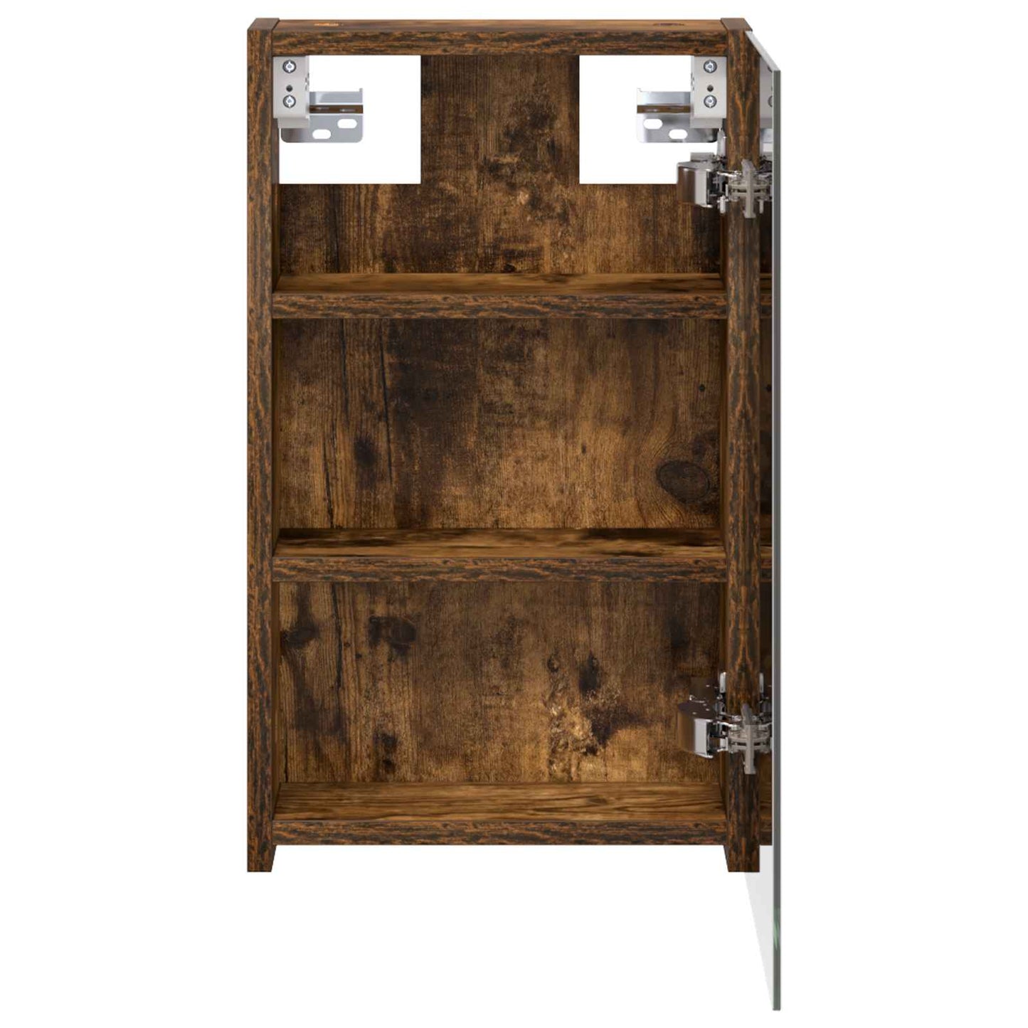 vidaXL Bathroom Mirror Cabinet with Shelf Smoked Oak 30 x 10.5 x 50 cm