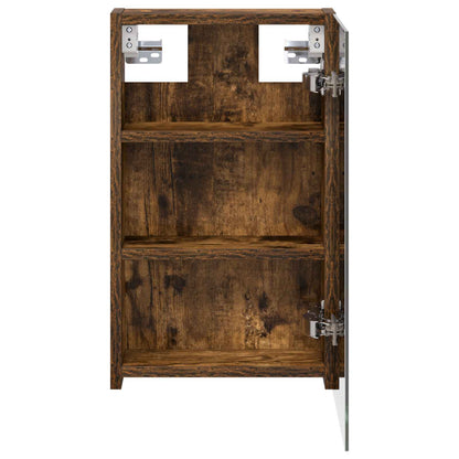 vidaXL Bathroom Mirror Cabinet with Shelf Smoked Oak 30 x 10.5 x 50 cm