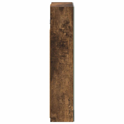 vidaXL Bathroom Mirror Cabinet with Shelf Smoked Oak 30 x 10.5 x 50 cm