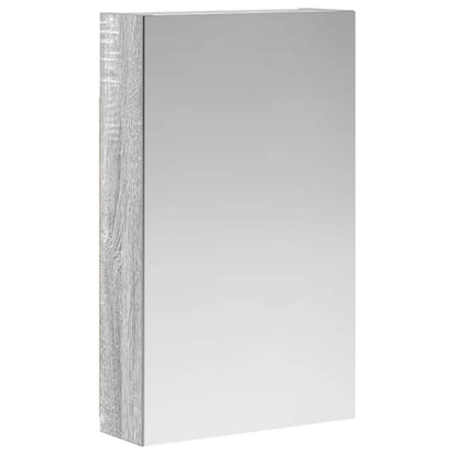 vidaXL Bathroom Mirror Cabinet with Door Grey Sonoma 30 x 10.5 x 50 cm