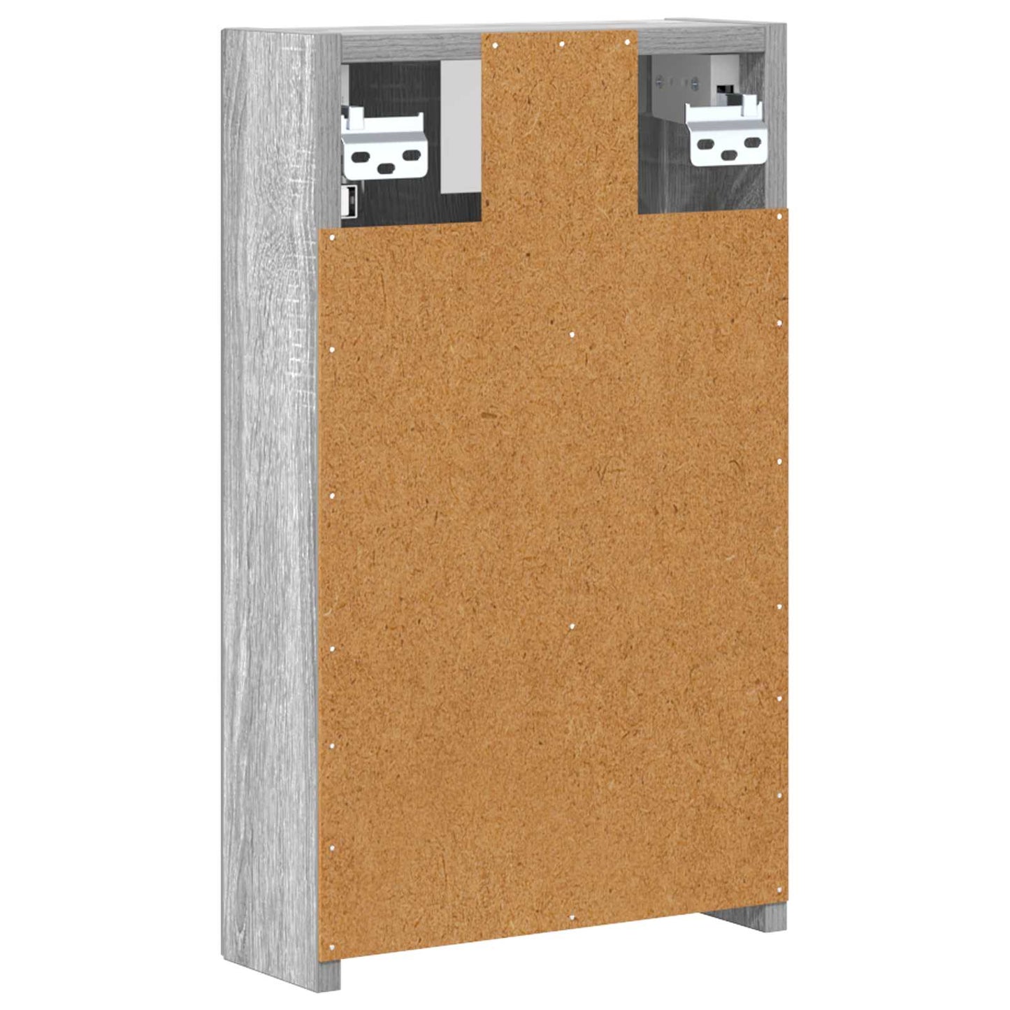 vidaXL Bathroom Mirror Cabinet Grey Sonoma 30 x 10.5 x 50 cm