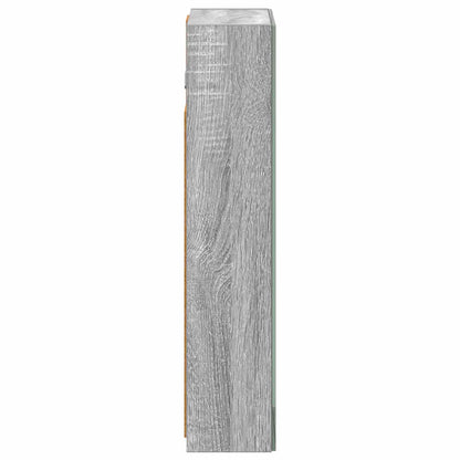 vidaXL Bathroom Mirror Cabinet Grey Sonoma 30 x 10.5 x 50 cm