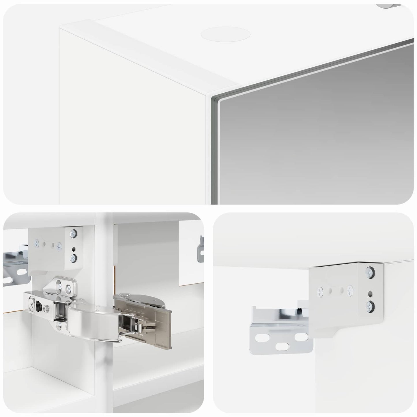 vidaXL Bathroom Mirror Cabinet White 30 x 10.5 x 50 cm Engineered wood