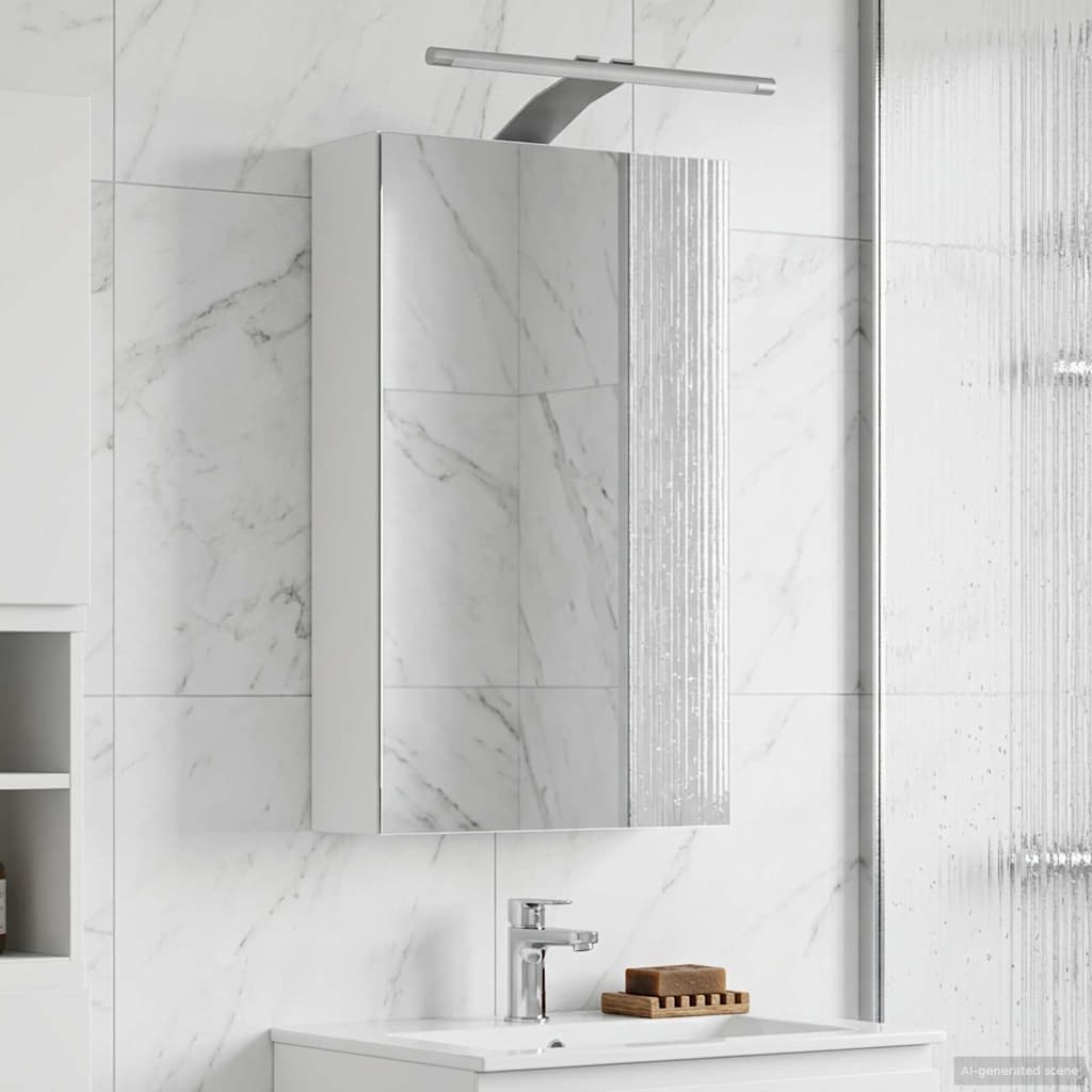 vidaXL Bathroom Mirror Cabinet White 30 x 10.5 x 50 cm Engineered wood