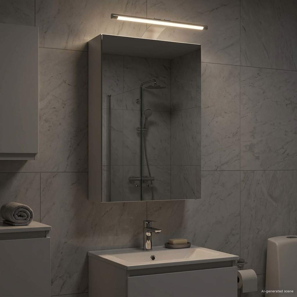 vidaXL Bathroom Mirror Cabinet White 30 x 10.5 x 50 cm Engineered wood
