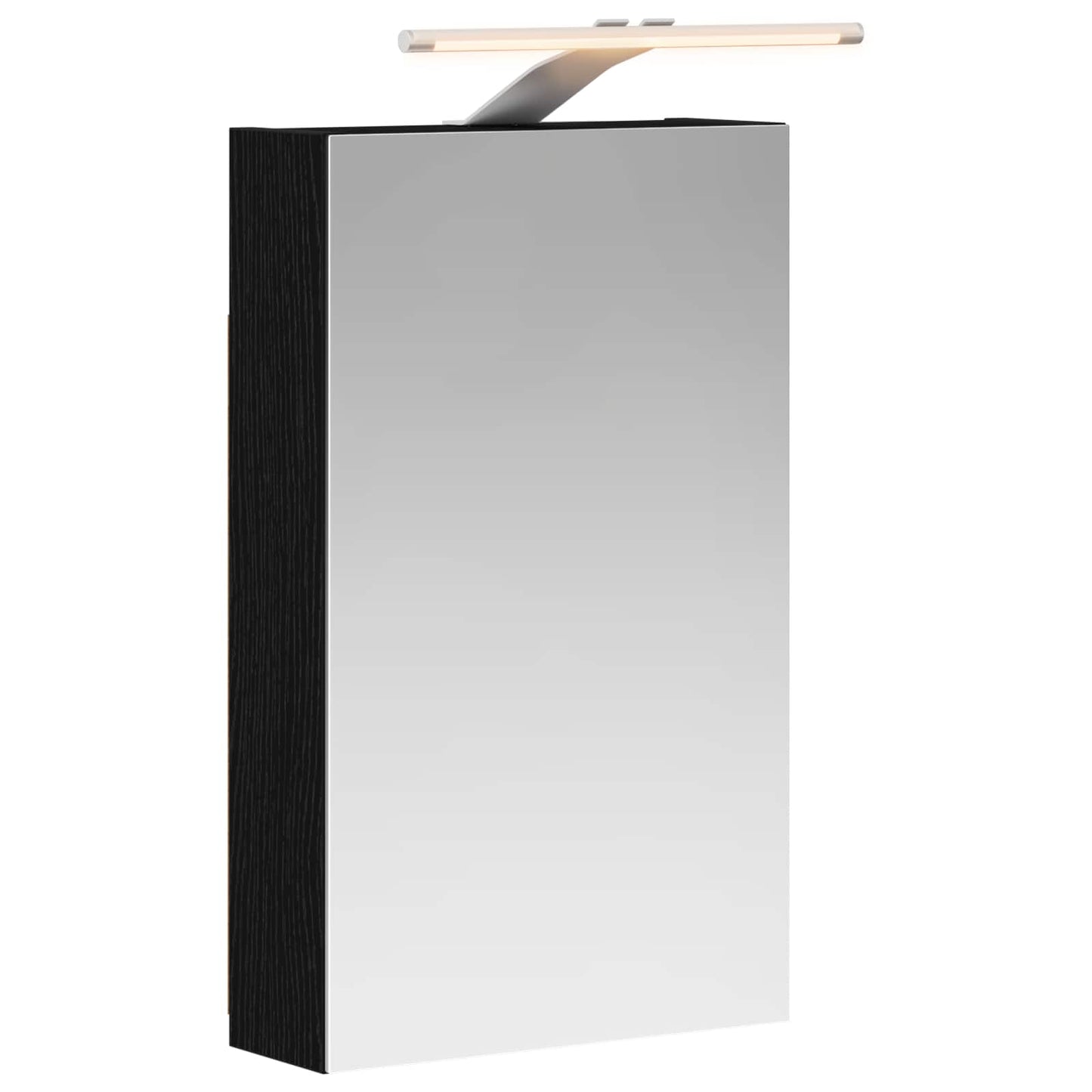 vidaXL Bathroom Mirror Cabinet with Shelf Black Oak 30 x 10.5 x 50 cm