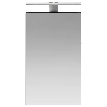 vidaXL Bathroom Mirror Cabinet with Shelf Black Oak 30 x 10.5 x 50 cm