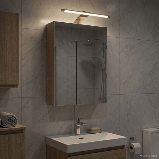 vidaXL Bathroom Mirror Cabinet with Shelf Sonoma Oak 30 x 10.5 x 50 cm