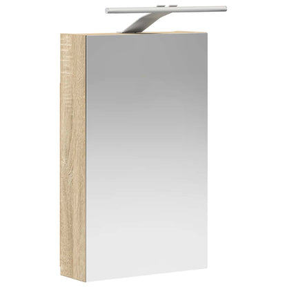 vidaXL Bathroom Mirror Cabinet with Shelf Sonoma Oak 30 x 10.5 x 50 cm