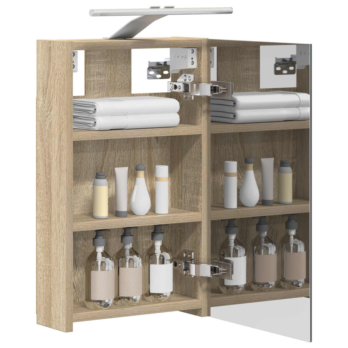 vidaXL Bathroom Mirror Cabinet with Shelf Sonoma Oak 30 x 10.5 x 50 cm