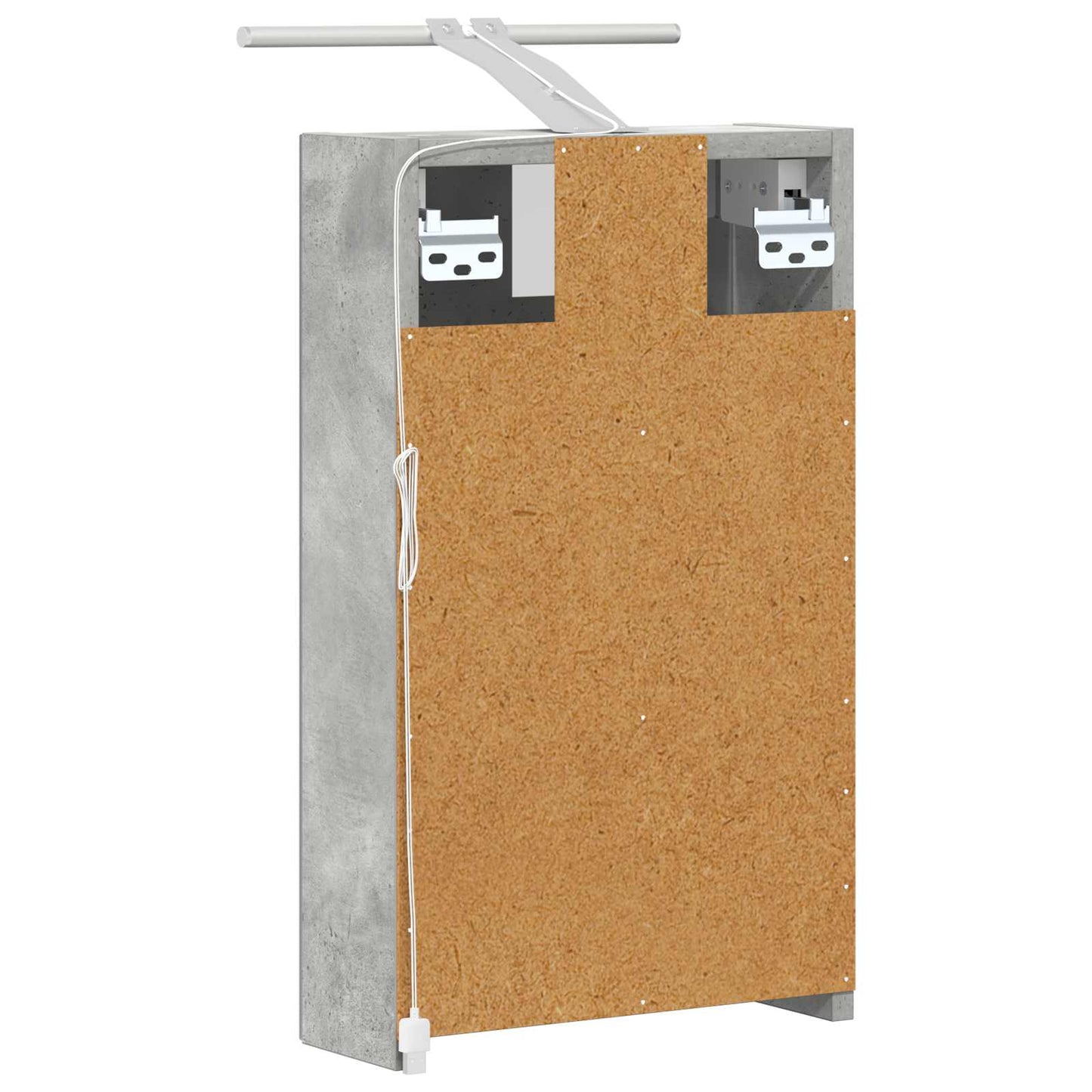 vidaXL Bathroom Mirror Cabinet Concrete Grey 30 x 10.5 x 50 cm