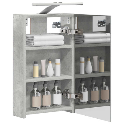 vidaXL Bathroom Mirror Cabinet Concrete Grey 30 x 10.5 x 50 cm