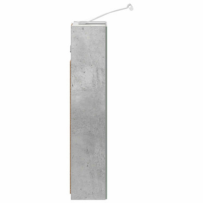 vidaXL Bathroom Mirror Cabinet Concrete Grey 30 x 10.5 x 50 cm