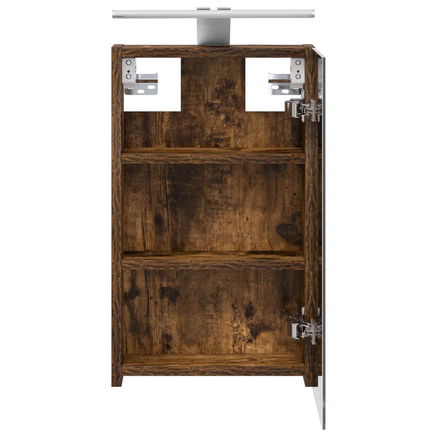 vidaXL Bathroom Mirror Cabinet with Shelf Smoked Oak 30 x 10.5 x 50 cm