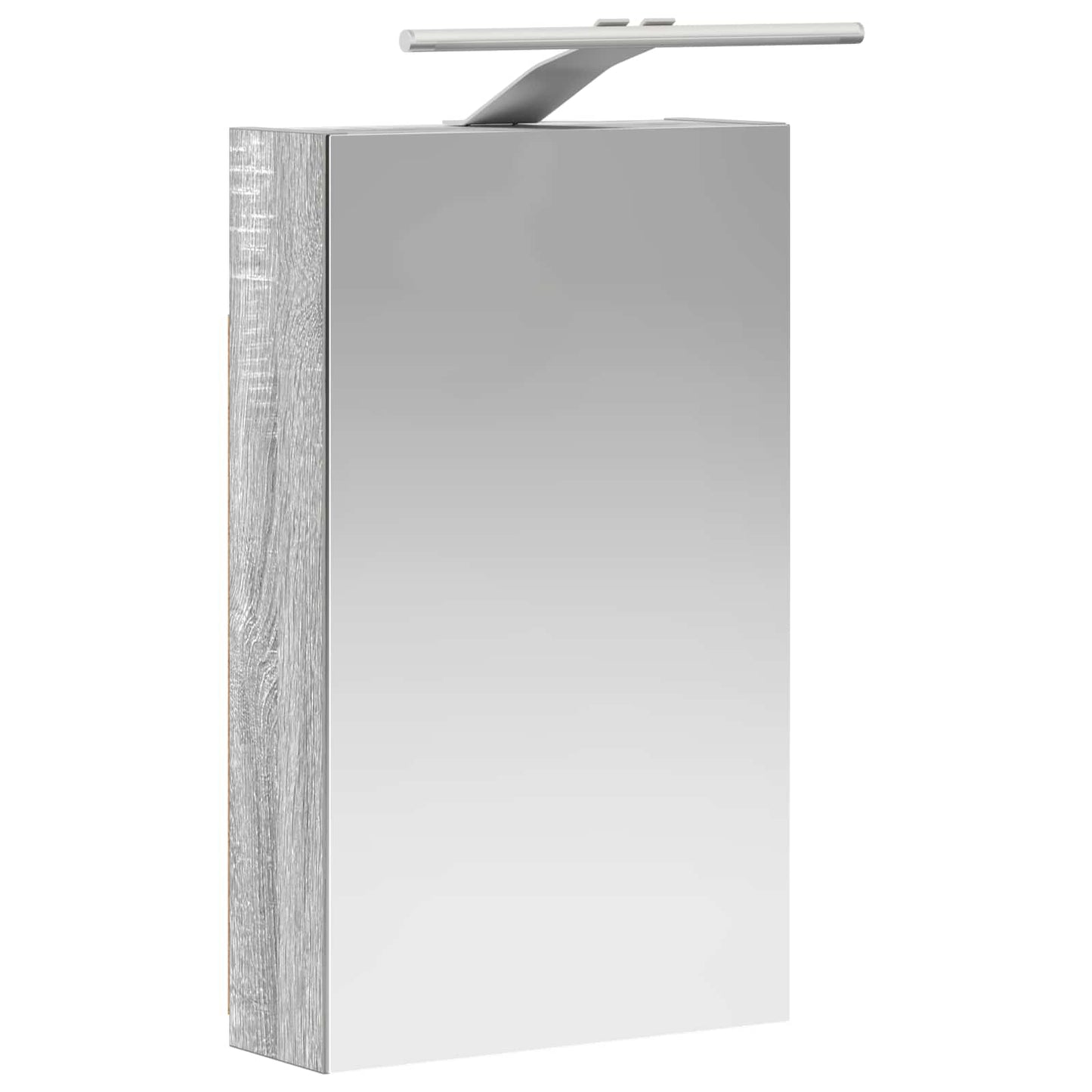 vidaXL Bathroom Mirror Cabinet with Door Grey Sonoma 30 x 10.5 x 50 cm