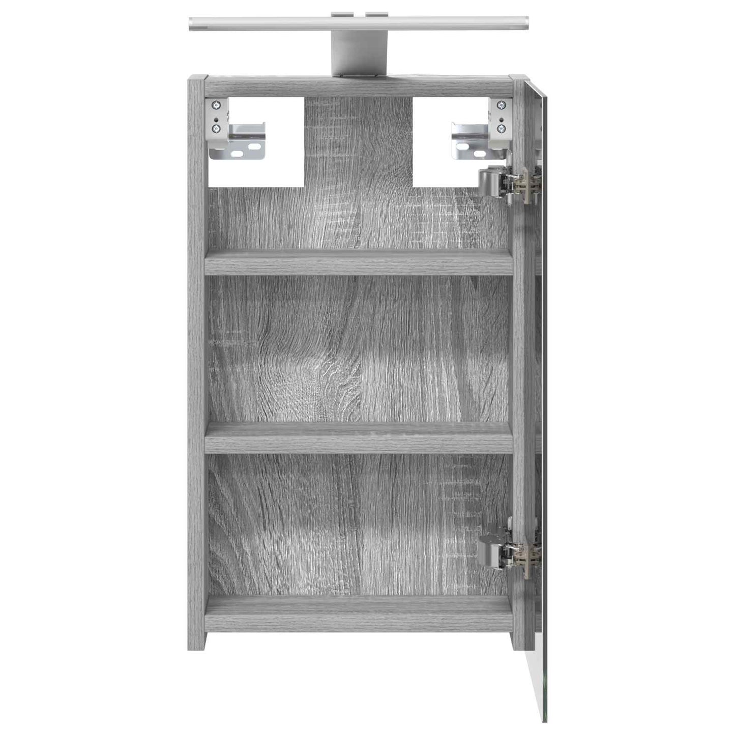 vidaXL Bathroom Mirror Cabinet with Door Grey Sonoma 30 x 10.5 x 50 cm