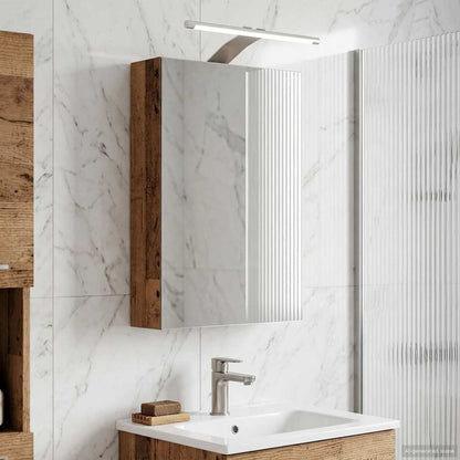 vidaXL Bathroom Mirror Cabinet with Shelf Old Wood 30 x 10.5 x 50 cm