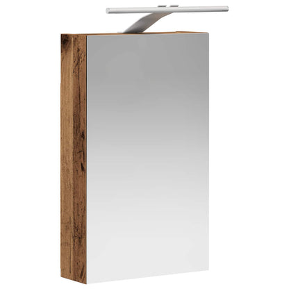 vidaXL Bathroom Mirror Cabinet with Shelf Old Wood 30 x 10.5 x 50 cm