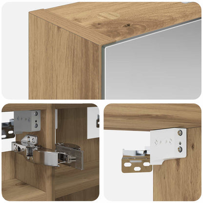 vidaXL Bathroom Mirror Cabinet Artisian Oak 30 x 10.5 x 50 cm