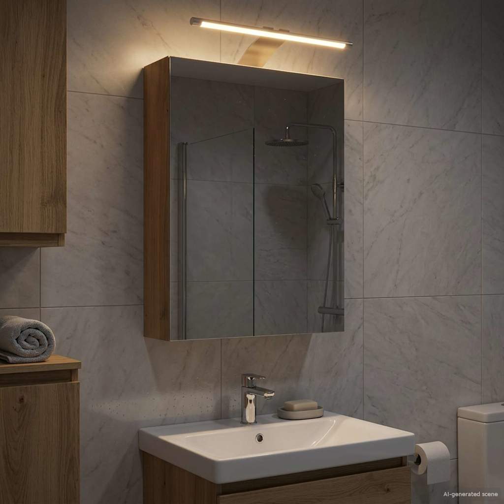 vidaXL Bathroom Mirror Cabinet Artisian Oak 30 x 10.5 x 50 cm