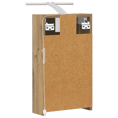 vidaXL Bathroom Mirror Cabinet Artisian Oak 30 x 10.5 x 50 cm