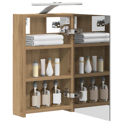 vidaXL Bathroom Mirror Cabinet Artisian Oak 30 x 10.5 x 50 cm