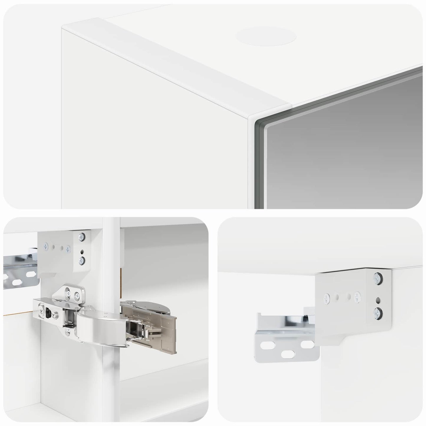 vidaXL Bathroom Mirror Cabinet with Shelf White 40 x 10.5 x 60.5 cm