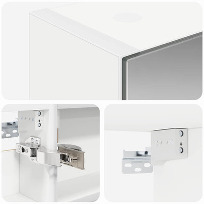 vidaXL Bathroom Mirror Cabinet with Shelf White 40 x 10.5 x 60.5 cm