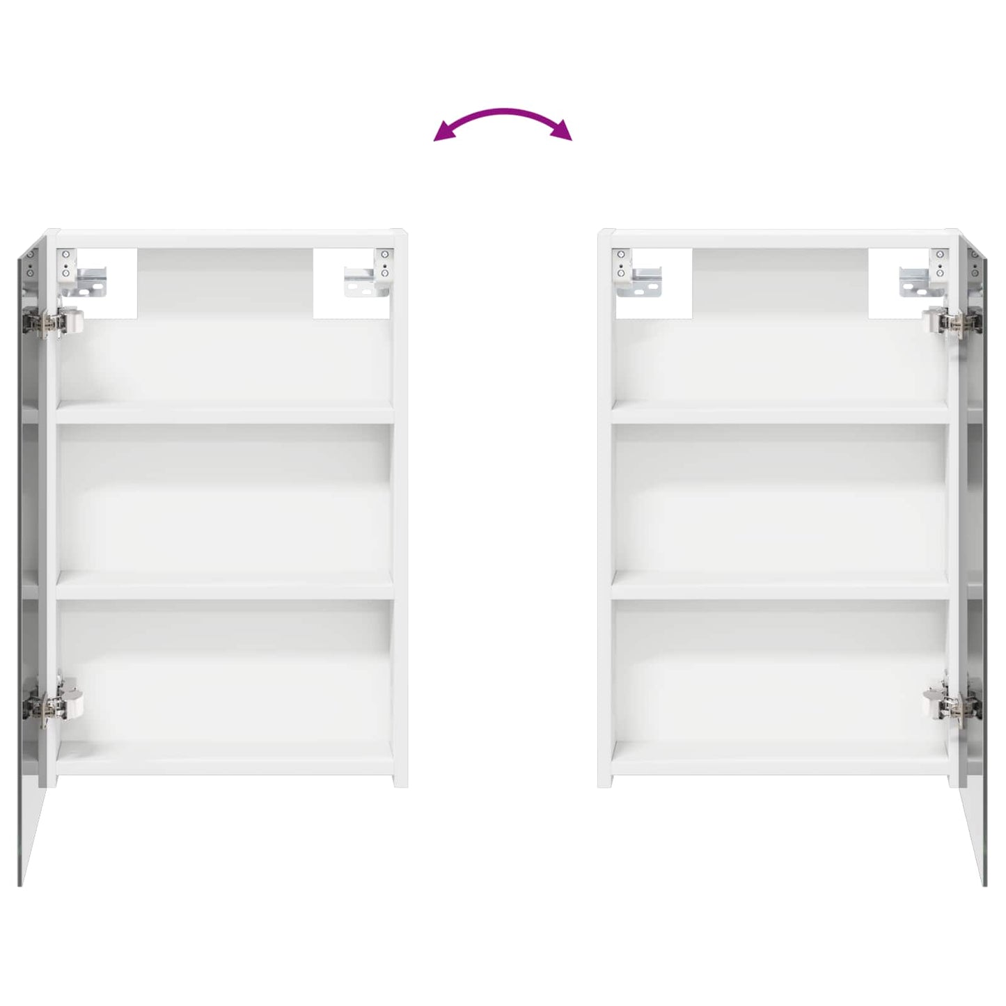 vidaXL Bathroom Mirror Cabinet with Shelf White 40 x 10.5 x 60.5 cm