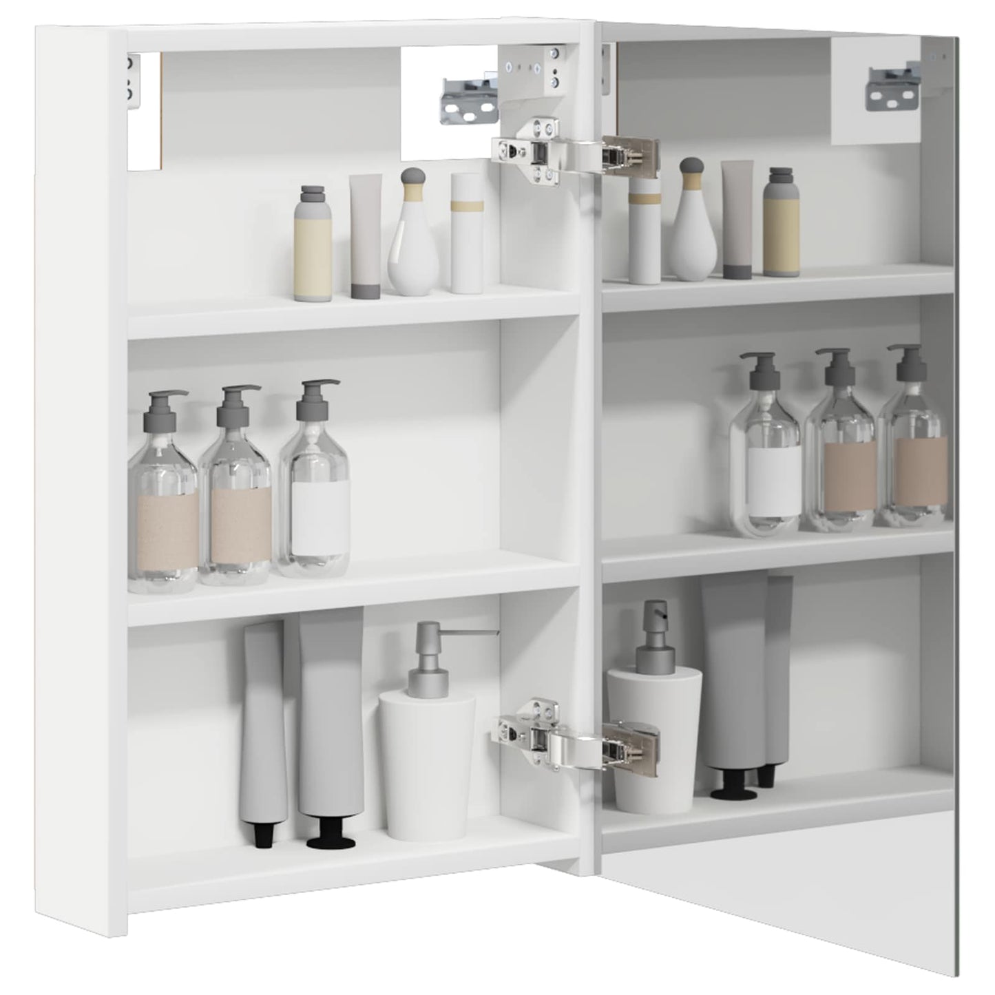 vidaXL Bathroom Mirror Cabinet with Shelf White 40 x 10.5 x 60.5 cm
